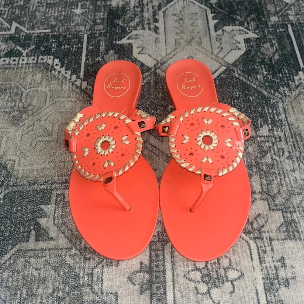 Jack Rogers Women's Orange Sandals size 9 - Picture 3 of 6